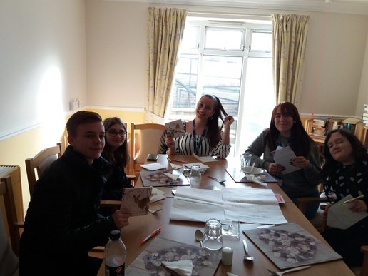 Young people at a table